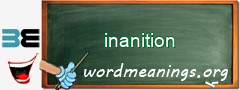 WordMeaning blackboard for inanition